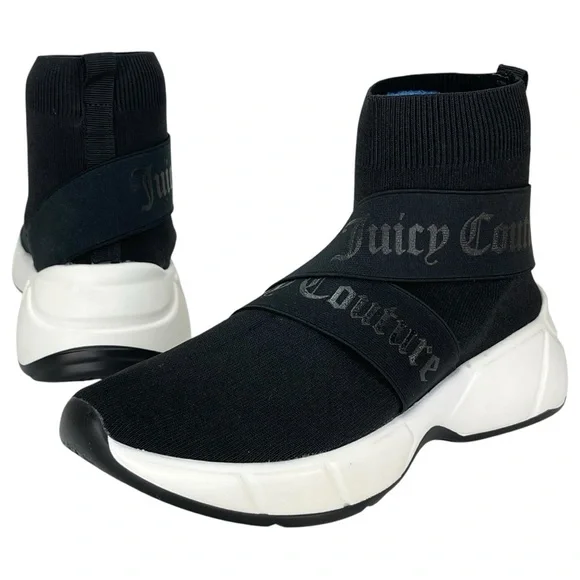 Juicy Couture Ariella Black Stretch Womens Sock Sneakers Size 8M - Picture 7 of 12